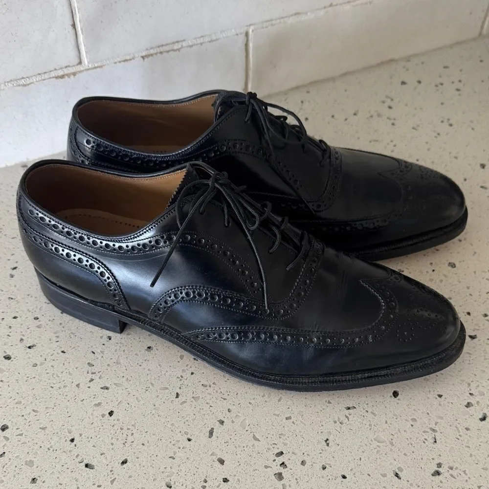 Johnston & Murphy Classic Black Leather Dress Shoes Oxfords Men’s Size 10.5 D/B